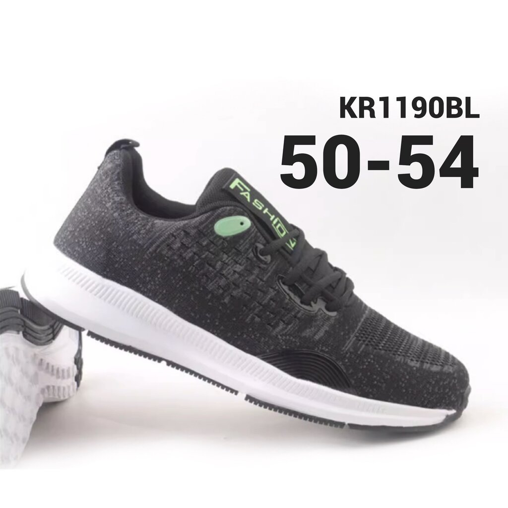 รองเท้าผ้าใบผู้ชายไซส์ใหญ่ 50-54 ผ้าใบแฟชั่นไซส์ใหญ่ สีเทาดำ ระบายอากาศได้ดี น้ำหนักเบา KR1190 ราคา 1,390 บาท*ส่งฟรี