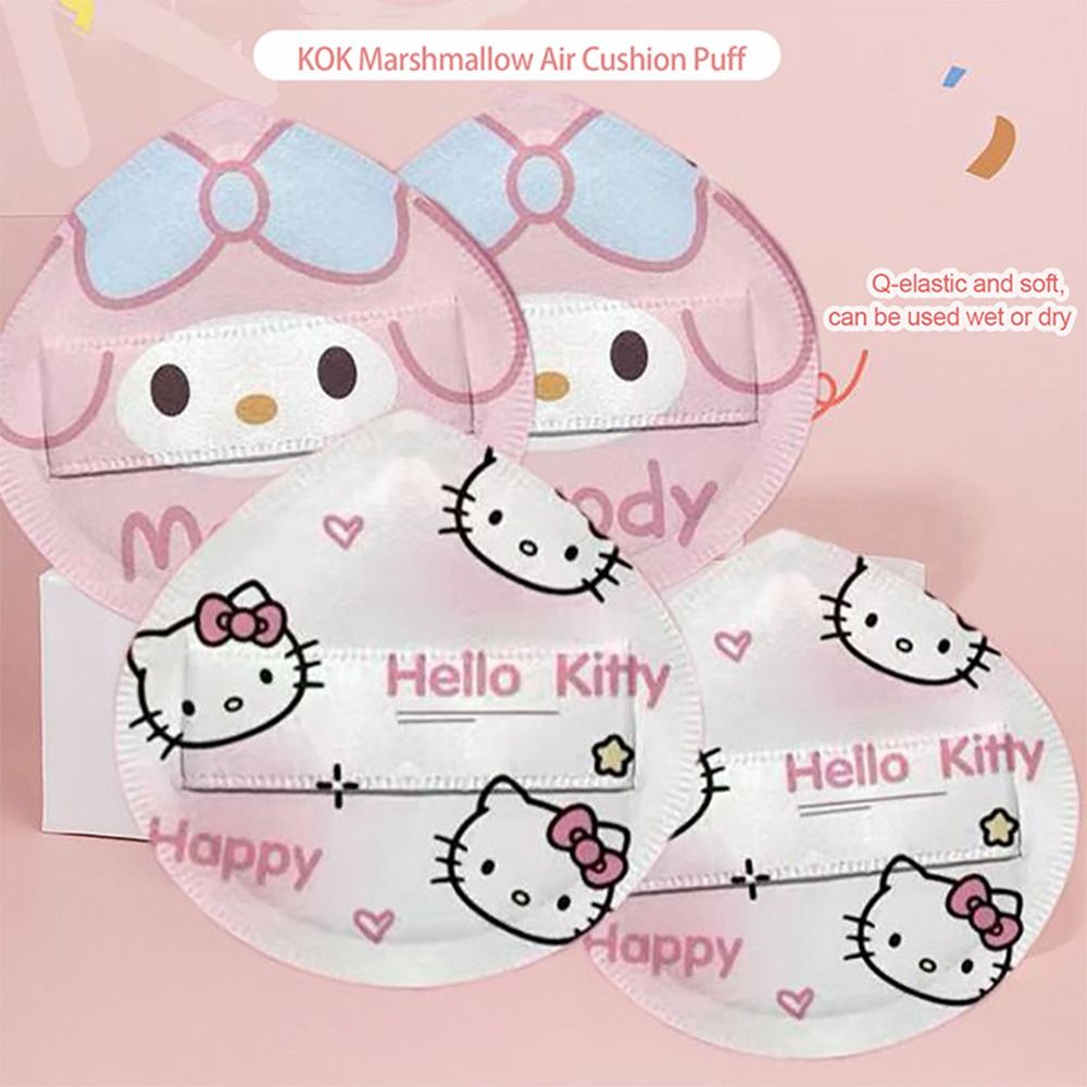 TU3Y Xin chào Kitty Bông phấn Sanrio Dụng cụ thẩm mỹ Kẹo bông Bông phấn Kuromi Dễ thương Phim hoạt hình Bông phấn trang điểm dạng đệm khí