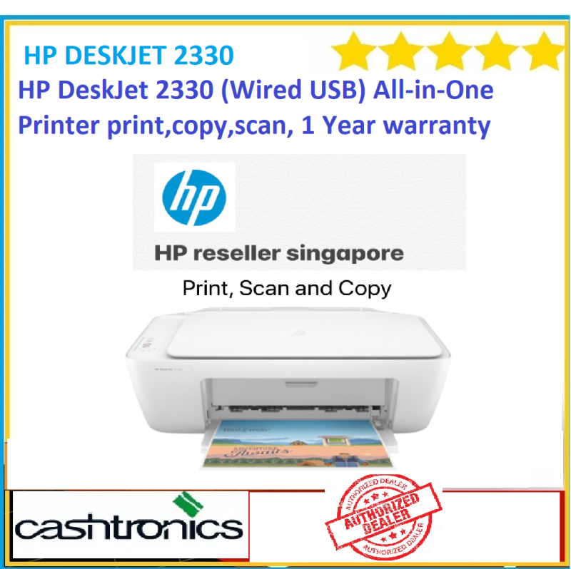 HP DeskJet 2330 All-in-One Printer (Deskjet AIO Printer) comes with 1 set of COLOR and BLACK Ink Catridges, - 1 year Local Warranty, *Promotion* Singapore