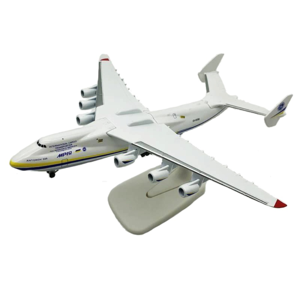 QEFEE Tỷ lệ 1/400 Máy bay mô hình an225 Đúc khuôn Hợp kim kim loại Antonov An-225 Máy bay tĩnh điện 