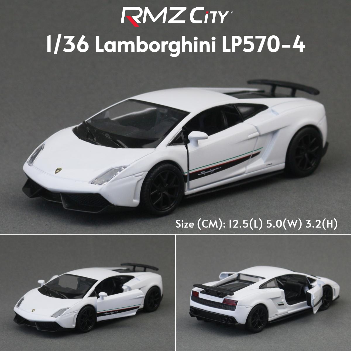1/36 Lamborghini Super Sport Toy Car Model For Children Diecast Metal Miniature Pull Back Collection Gift Kid Boys - 3