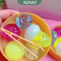 Mini Dumplings Toy Set With Steamer Bun Soft Squeezable Squishy 6Pcs Stress Relief Fun Sensory Play