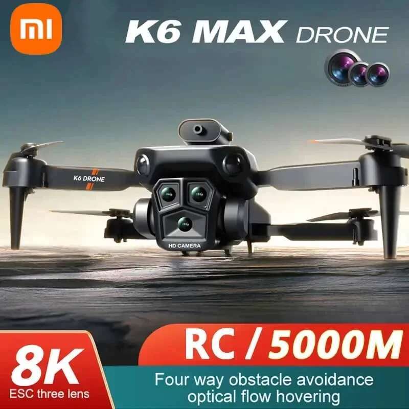 XIAOMI K6 Max Drone 8K WIFI GPS Professinal Ba máy ảnh Dòng chảy quang góc rộng Tránh trở ngại bốn c