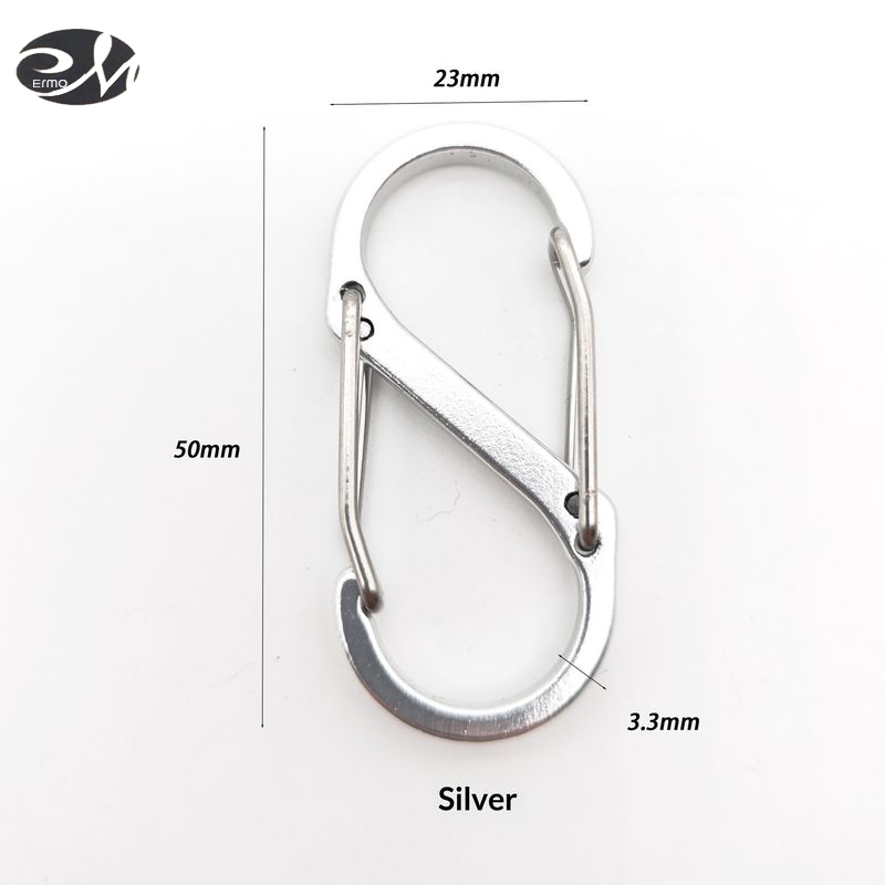 ERMO Aluminum S-shaped Carabiner Hook for Outdoor Activities and Camping ราคา 18 บาท*ส่งฟรี
