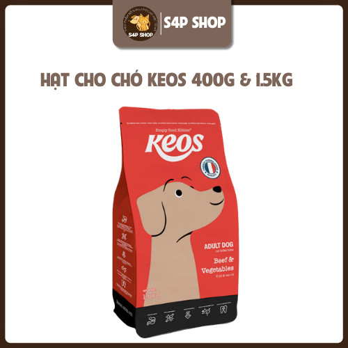Hạt Keos cho chó Giúp Ăn Ngon Miệng, Bổ Sung Đủ Chất - vị bò và rau củ (400gr - 1.5kg) - S4P Petshop