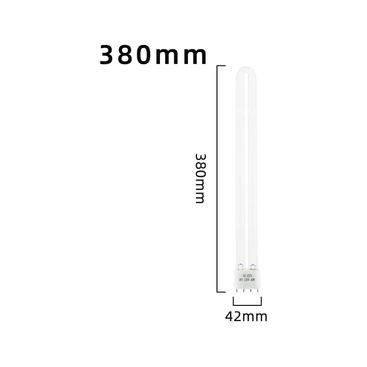 【Orin Thaw123】 38W UVC Quartz Sterilizer Lamp Tube UV Lamp Remote Control High Ozone Ultraviolet Disinfection Lamp Tube 253.7nm 2G11