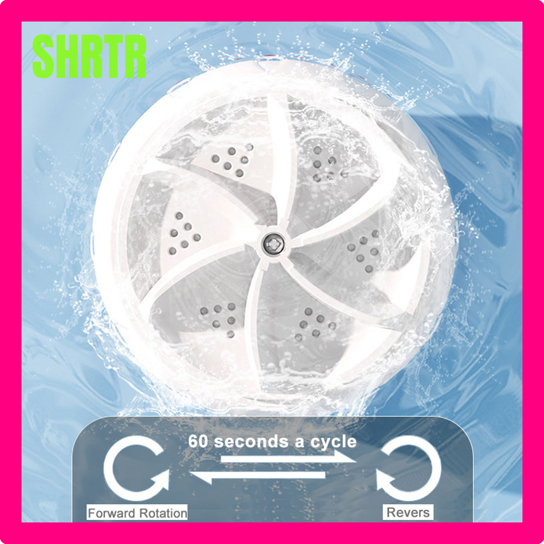 SHRTR 60W Usb Portable Washing Machine Rotary Turbo Ultrasonic Dishwasher Fruit Mini Washing Machine for Clothes Home Kitchen Travel DGERF ราคา  1,155 บาท*ส่งฟรี