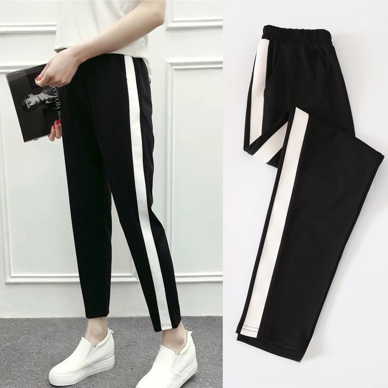 Quần jogger nam nữ thể thao chất vải dày dặn Bigsize, quần ống suông 3 sọc 1 sọc