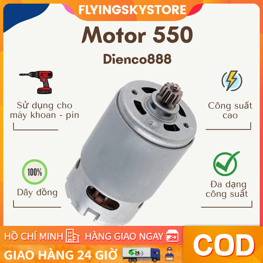 Motor 550 RS550 12 Răng của máy khoan pin (có sẵn 21V)