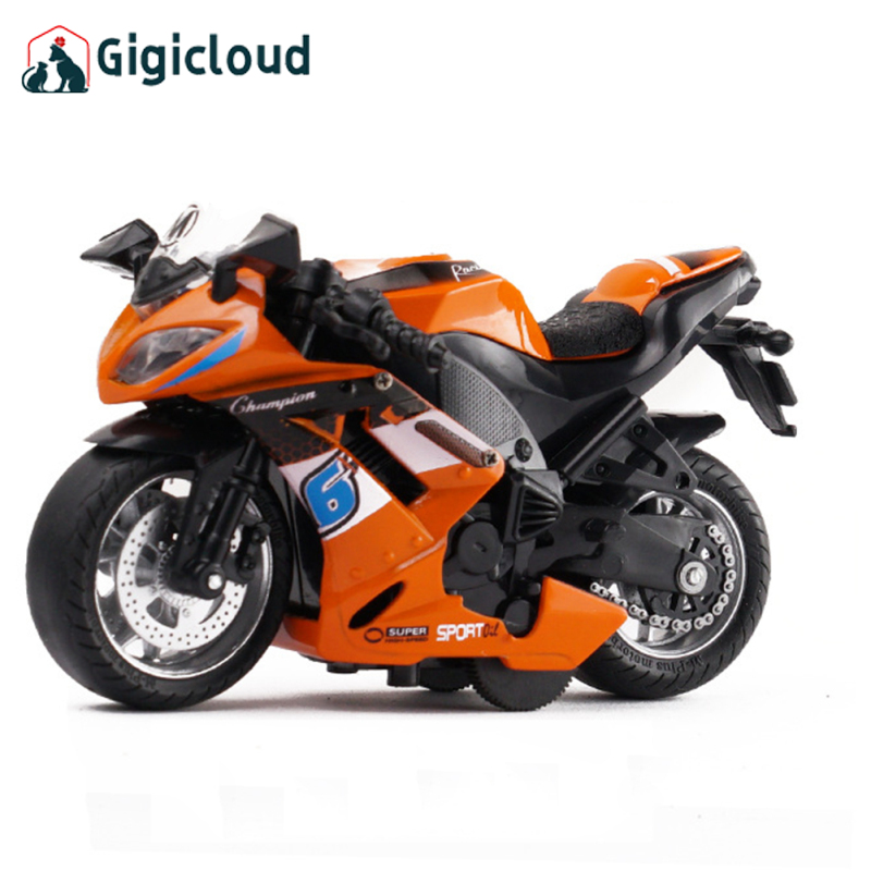 Gigicloud Children Alloy Motorcycle Toys With Light Music 1 14 Simulation