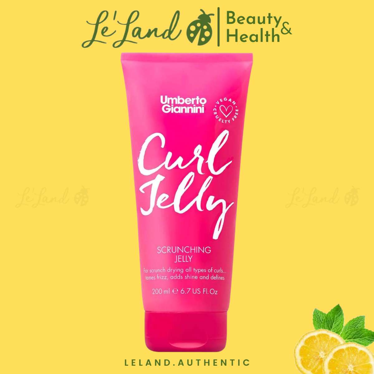 Gel giữ nếp tóc Umberto Giannini Curl Jelly Scrunching Jelly Gel 200 ml, giữ nếp tóc xoăn tự nhiên, 