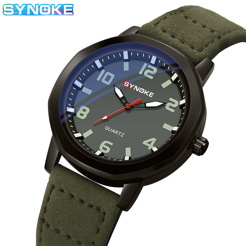 SYNOKE Men Quartz Watch Fashion Simple Business Belt Retro Quartz Watch For Men Watch Student Wristwatch Sports Non Mechanical ราคา 289 บาท*ส่งฟรี