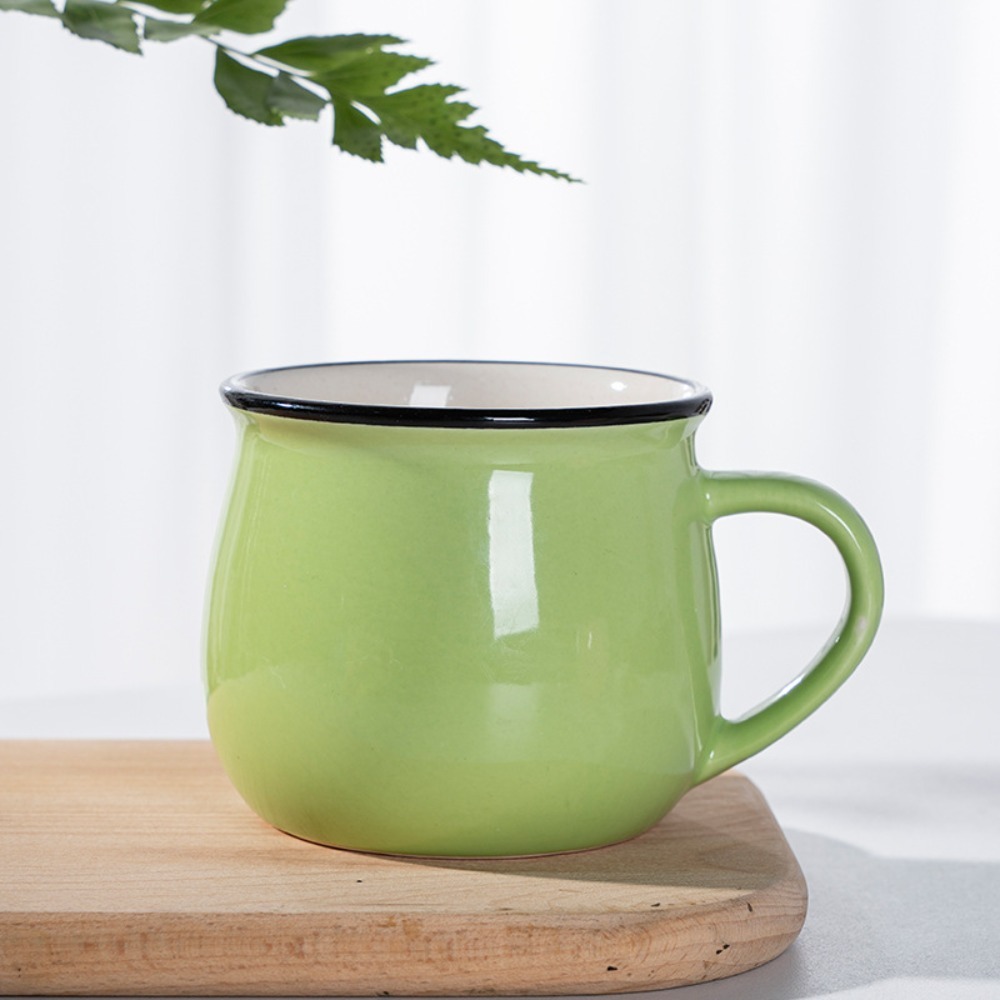 MAOMEI Bắc Âu Cốc sữa bằng gốm Cổ điển 300/400ml Cốc cà phê Cổ điển Màu trơn Cốc trà Quà Tặng Ngày Valentine - 5