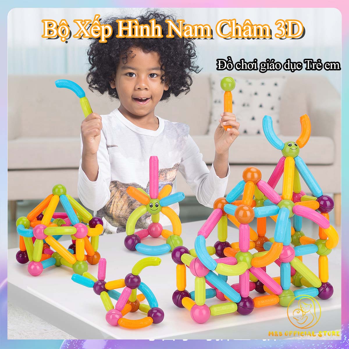 Đồ chơi xếp hình nam châm 3D 84 chi tiết Đồ chơi Học tập Lắp ráp cho bé đồ chơi nam châm xếp hình