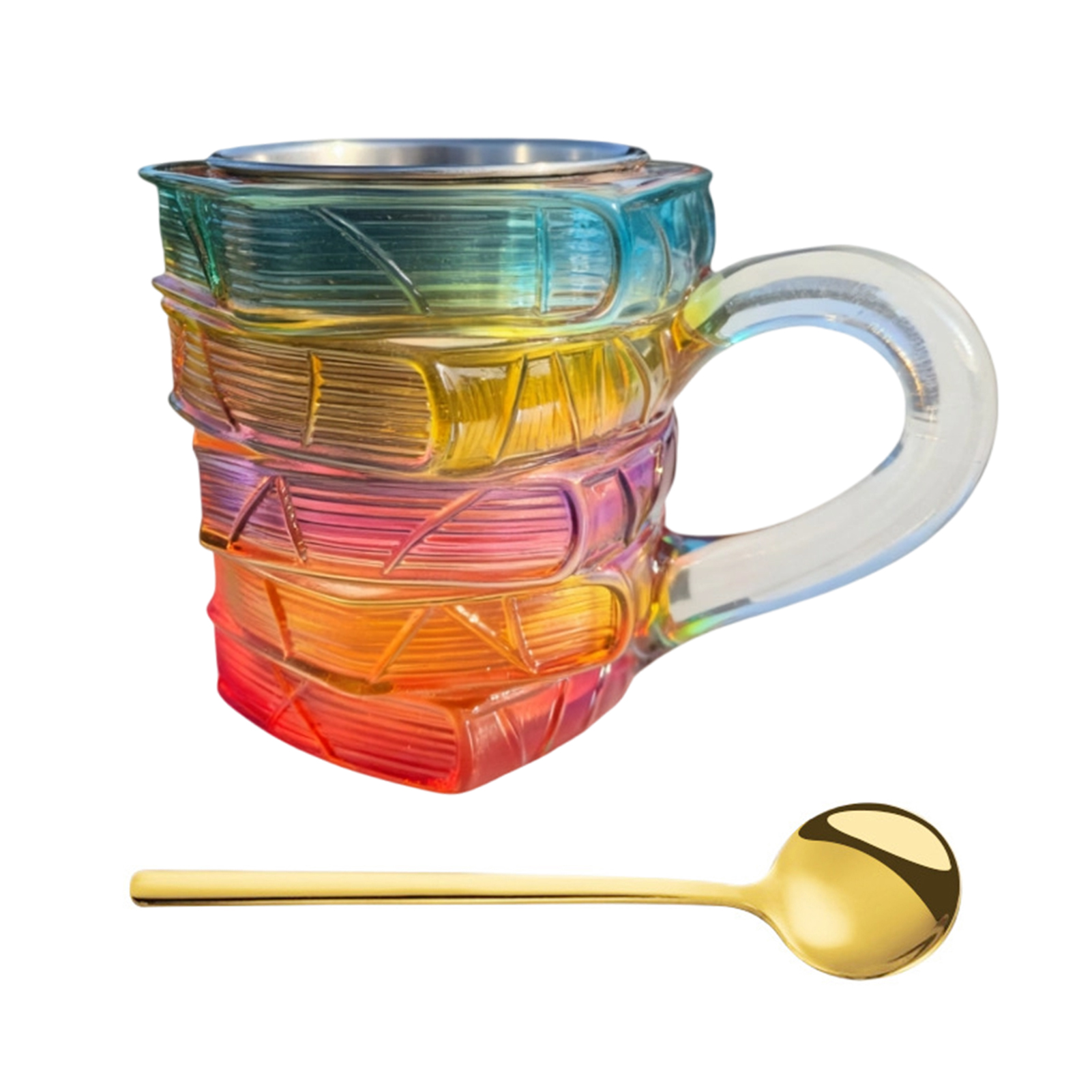 Reader Gift Mug Book Lover Mug 3d Hand-painted Book Mug with Stainless Steel Interior – Microwave Dishwasher Safe Literary Coffee Cup Unique Gift for Book Lovers Writers Librarians