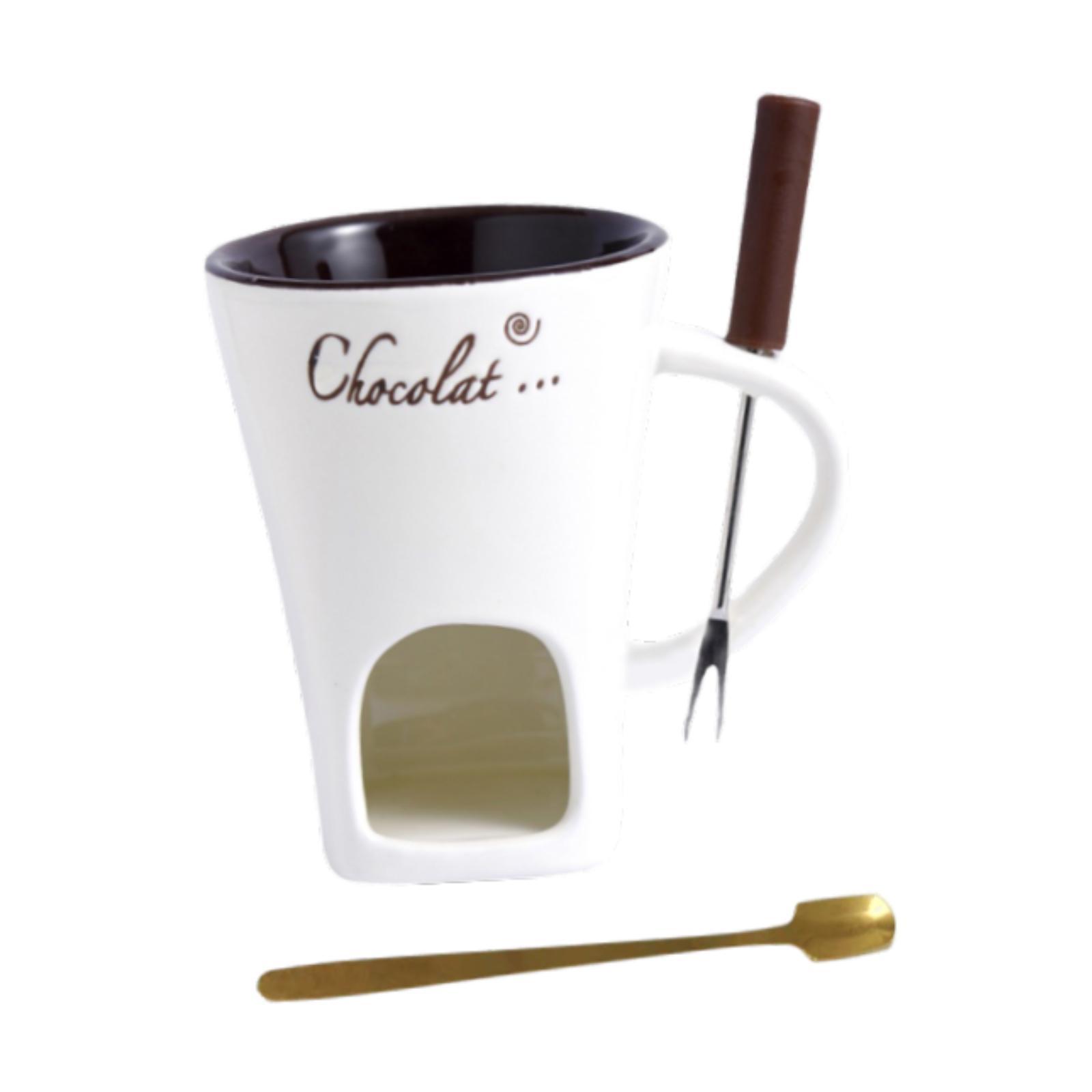 Fityle Chocolate Fondue Pot Ceramic Hot Pot for Valentines Day Date Night Dinner ราคา 191 บาท*ส่งฟรี