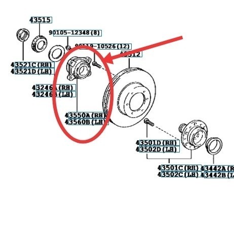 Laher Roda Depan Hiace Commuter 2013-2019 Original Toyota 43560-26010 Harga 1,670,000 rupiah*Gratis Ongkir