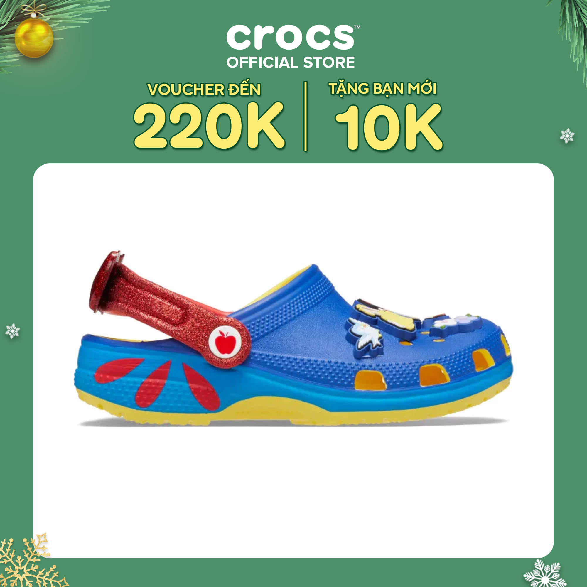 Giày Clog Trẻ Em Crocs Classic Snow White - Lemon