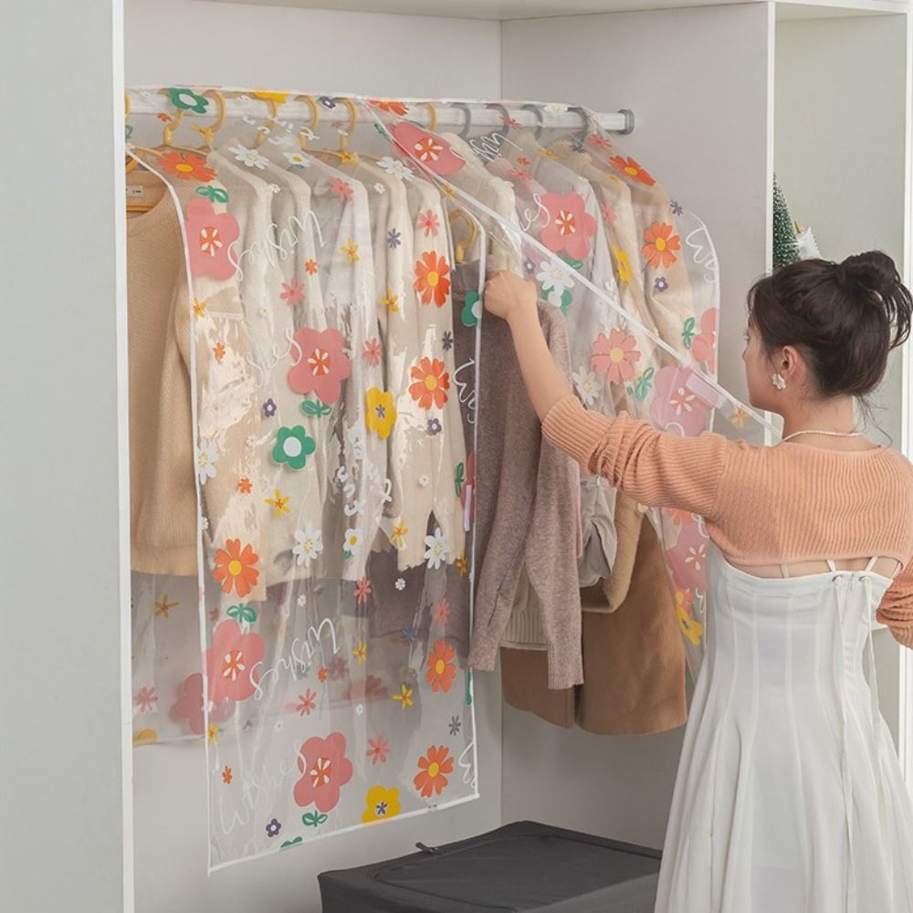 BUNO9 Dày Tấm che bụi quần áo Sức chứa lớn Chống bụi Bọc sắp xếp quần áo treo Chất lượng cao Không thấm nước Vải che bụi
