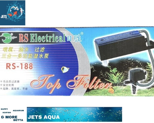 Máy bơm lọc nước hồ cá vs-188, rs-188 và bông lọc loại tốt - bộ bơm lọc nước bể cá vipsun vs188 - kèm bông lọc