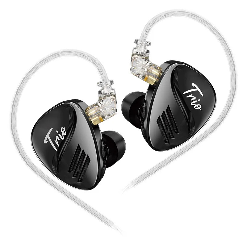 CCA Trio in Ear Headphone 3DD Dynamic Driver Tunable IEM HiFi Earphones Noise Isolation Bass Wired E