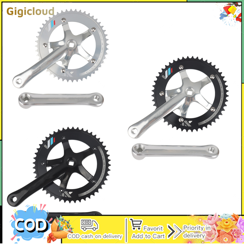 Mountain Bike Single Speed Crankset For Mountain Road Bike Alumniun Alloy Fixed Gear Bicycle Folding Bicycle Square Taper, Sprocket 48T 166mm ราคา 2,893 บาท*ส่งฟรี