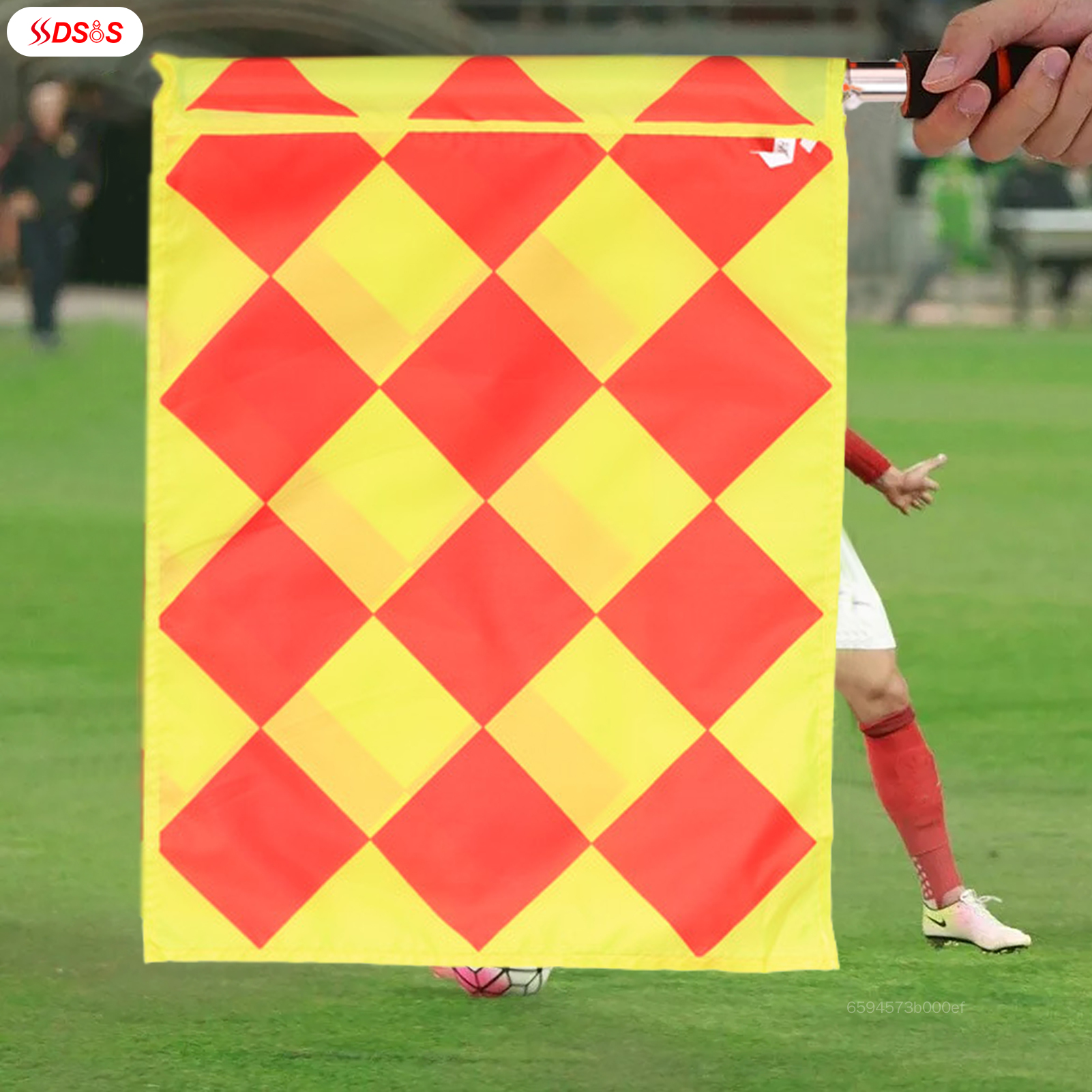 Ssdsds bóng đá linesman trọng tài cờ với bọt Thiết kế tay cầm thích hợp cho người hướng dẫn huấn luyện viên SS-MY