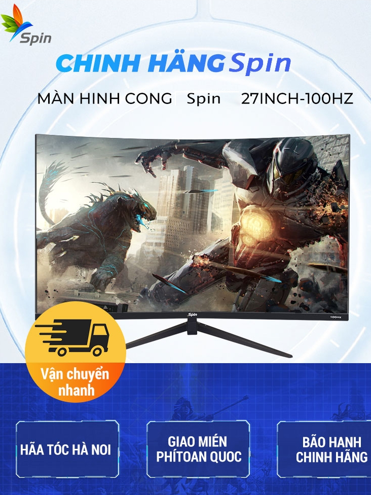 Màn hình Spin 27 inch 100hz Màn hình siêu rộng cong 24inch 1920x1080 cho màn hình kinh doanh và chơi game