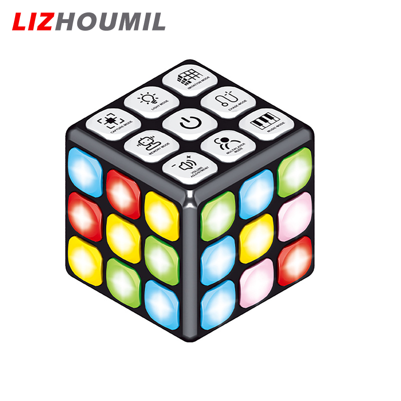 LIZHOUMIL Puzzle Cube Game Flashing Cube With Music Handheld Electronic Memory Brain Games Educational Toys For Boys Girls Gifts ราคา 490 บาท*ส่งฟรี