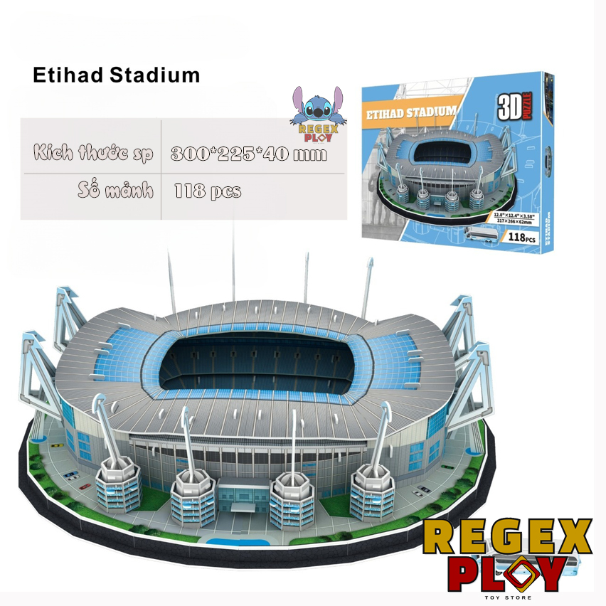 Bộ lắp ghép mô hình gỗ 3D Sân vận động NEW-Etihad Manchester City Đồ Chơi