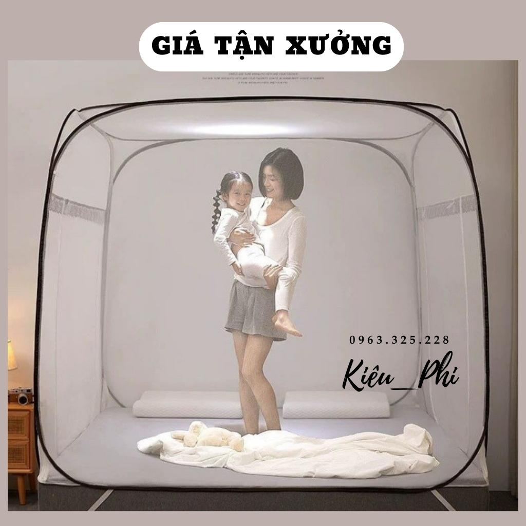 Màn chụp tự bung người lớn đỉnh chóp, đỉnh vuông - Mùng chụp tự bung chống muỗi xếp gấp gọn Kiều Phi