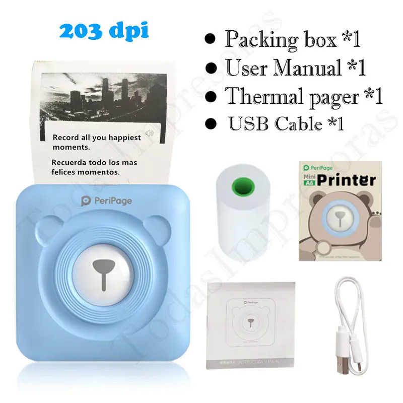 Peripage ảnh nhiệt máy in Máy in nhãn Màu Đỏ mực-miễn phí di động điện thoại di động Android IOS điện thoại 2 ''pocket Bluetooth A6 papeles