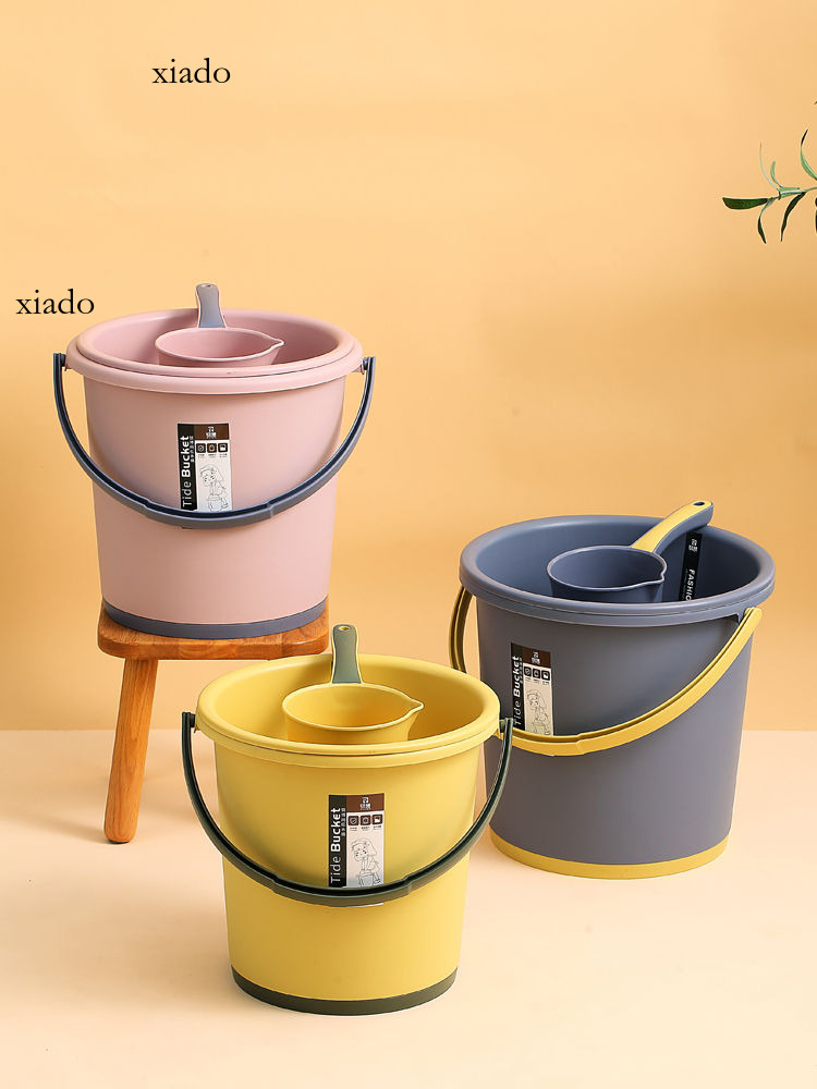 Ruibo chậu rửa bằng nhựa Xô tròn cầm tay bền chắc đựng đồ tắm ký túc xá sinh viên chậu dày xiado-cb