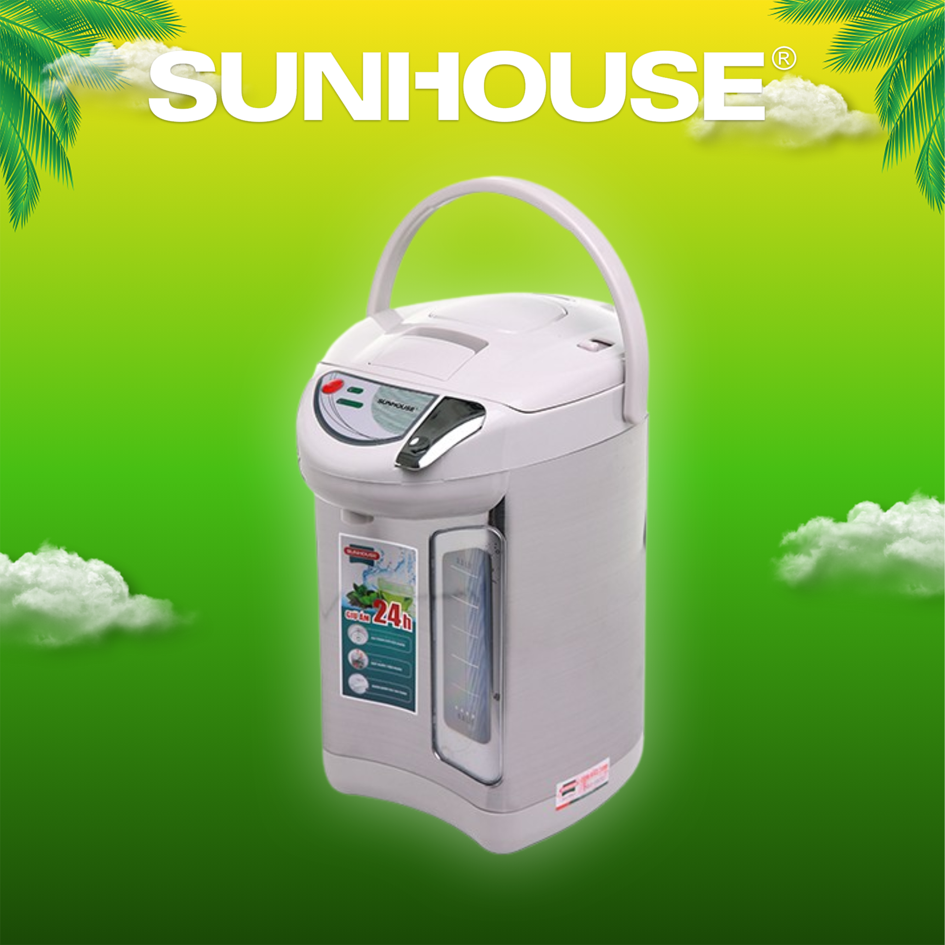 Bình thuỷ điện 3.3l sunhouse shd1533 - bảo hành chính hãng 12 tháng