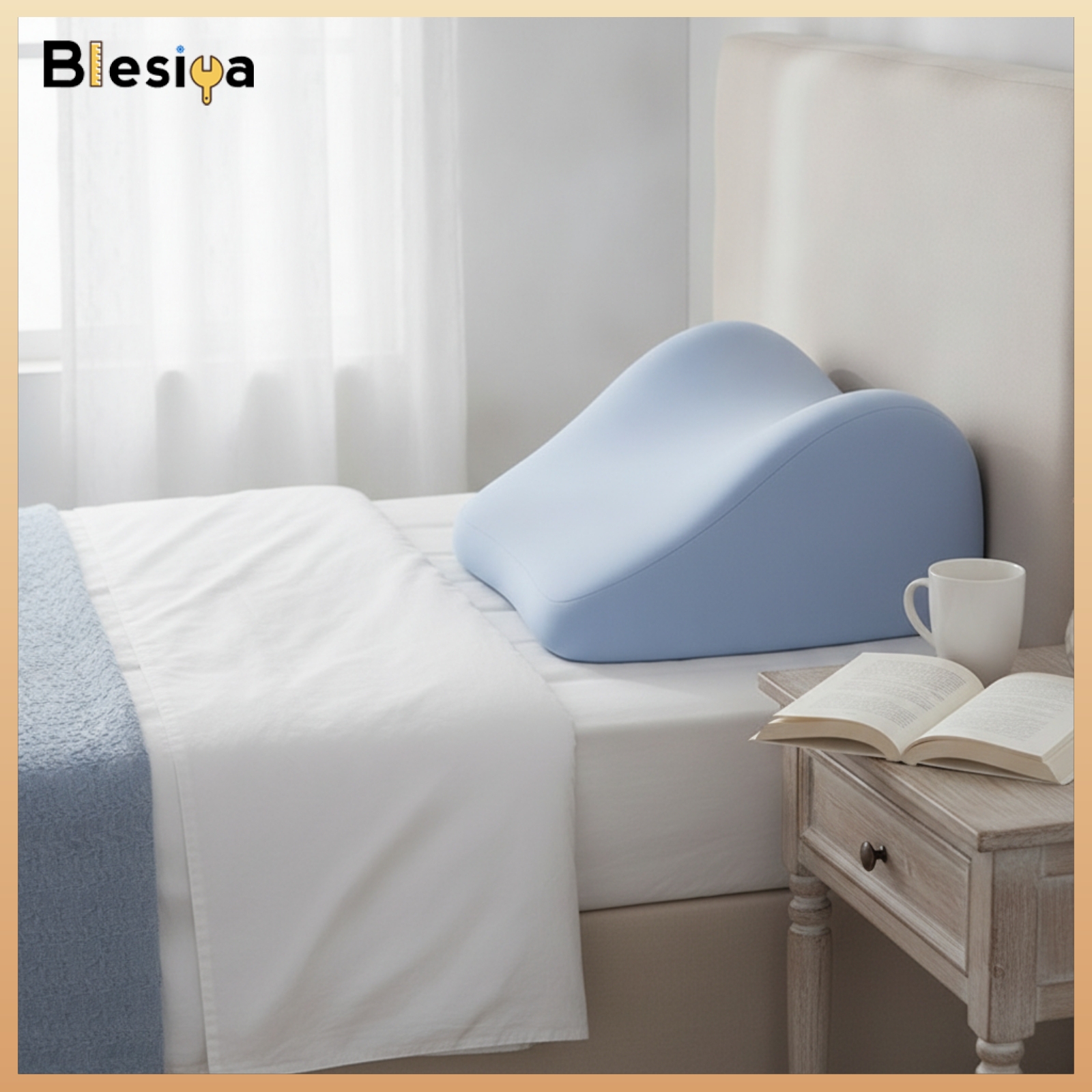 Blesiya Relaxing Wedge Pillow Sloped Incline Pillow Supportive Bed Wedge Contoured for Sofa ราคา 1,447 บาท*ส่งฟรี