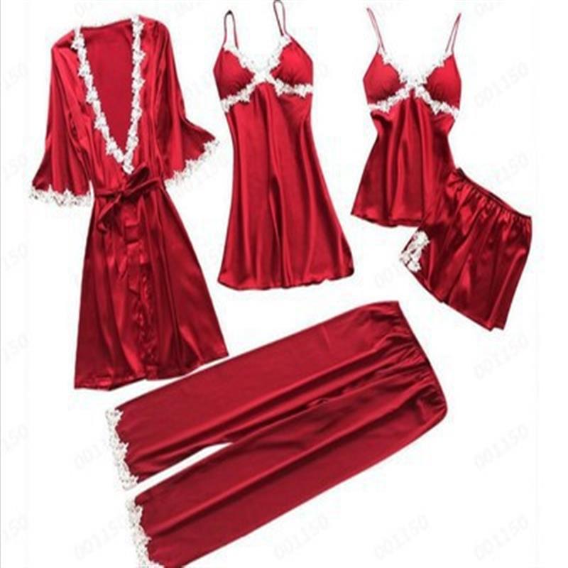 -A*sexy pajamas women's summer home clothes nightgown bathrobe