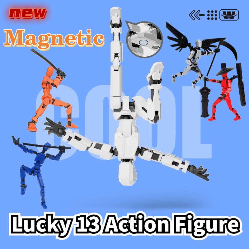 Lucky 13 Multi-Joint Robot Action Figure Model Toy