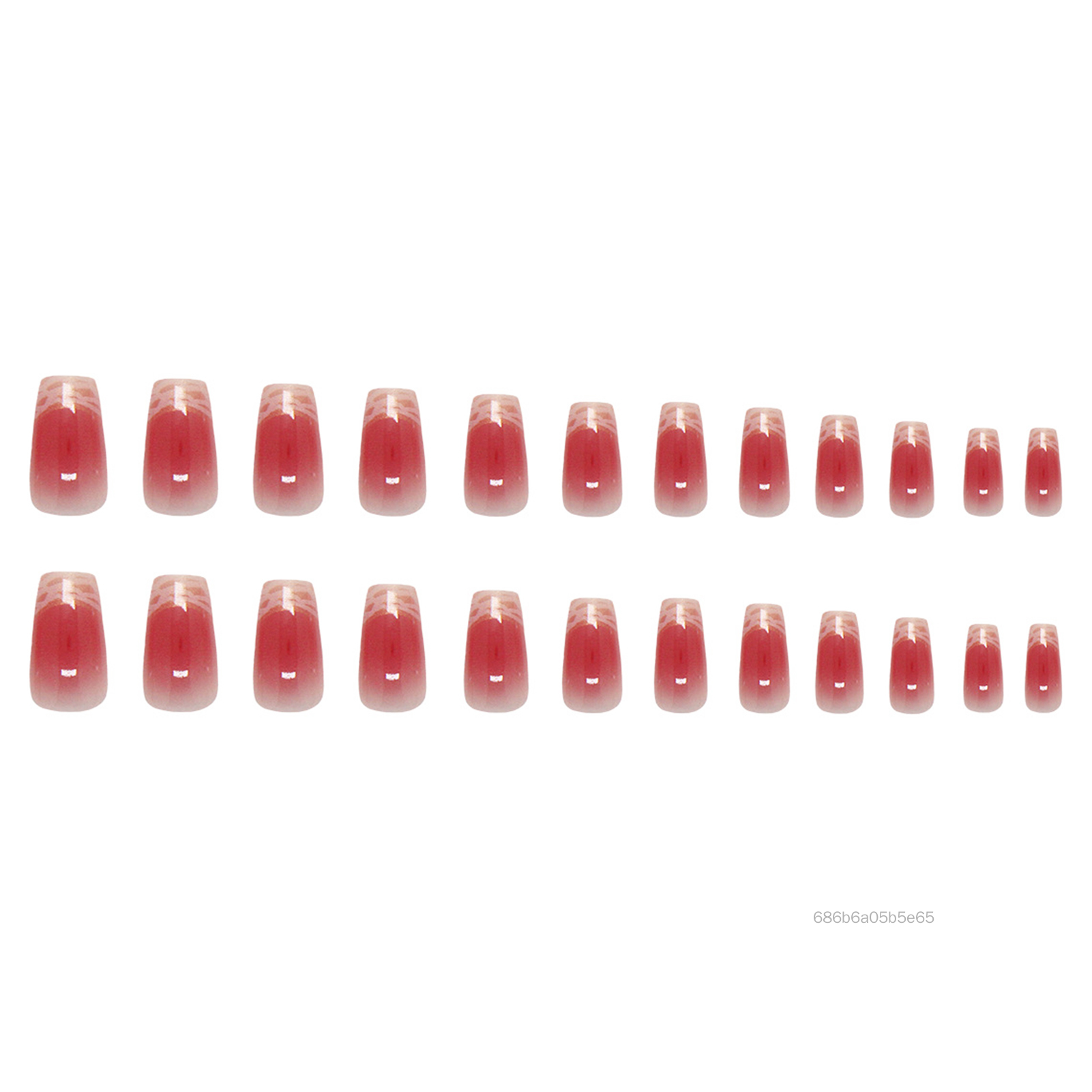 Acrylic French Acrylic Press on Nails Pink Blush Glossy Glue