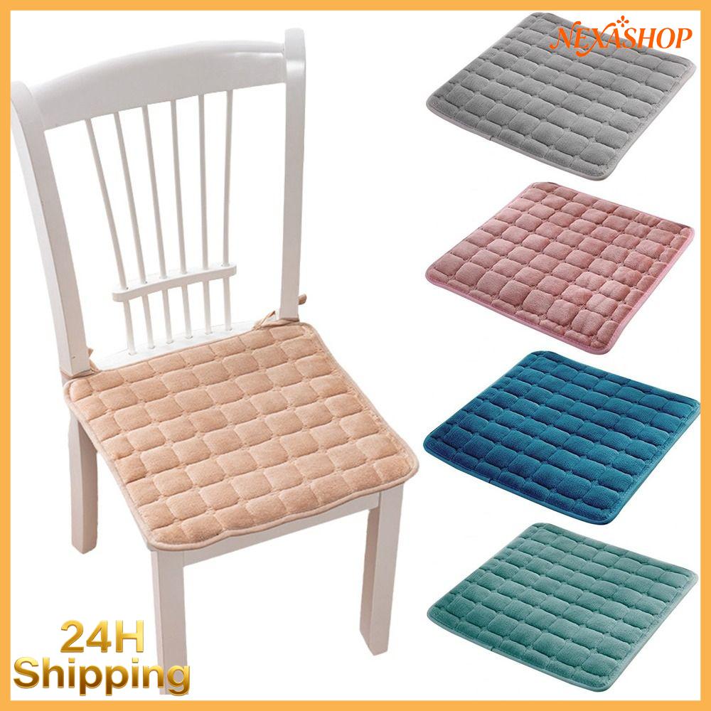 NEXASHOP 45x45cm Đệm ghế Vải flannel Ngoài ra, nhung Đệm ghế ô tô Bền bỉ Ấm áp Đệm eo Trang trí văn phòng tại nhà