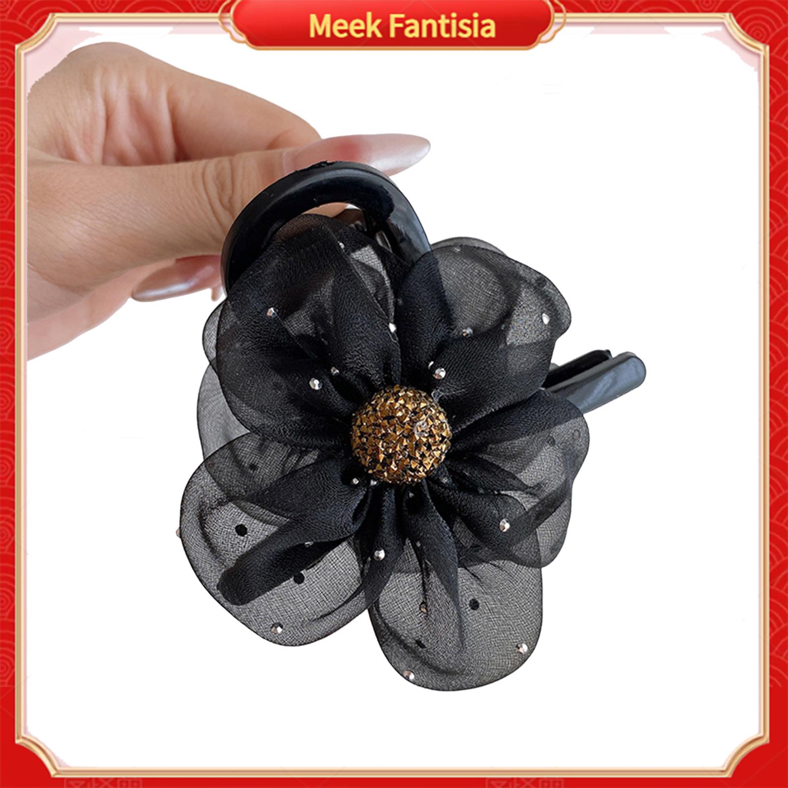 Meek fantisia Phụ kiện tóc kẹp giữ tóc kẹp tóc hoa cho phụ nữ dài lâu dài kẹp tóc đuôi ngựa cho chignon kiểu tóc da đầu thân thiện lấy Clip