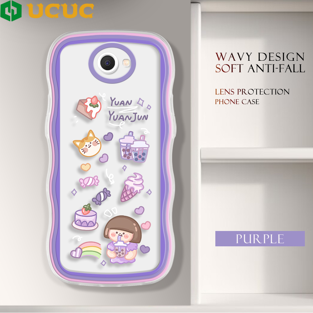 UCUC Ốp lưng ốp điện thoại cho Samsung Galaxy J4 Plus J6 Plus 2018 J4 + J6 + Samsung J7 Prime Samsung J7 Pro Ốp lưng mềm hoạt hình cho bé gái sữa