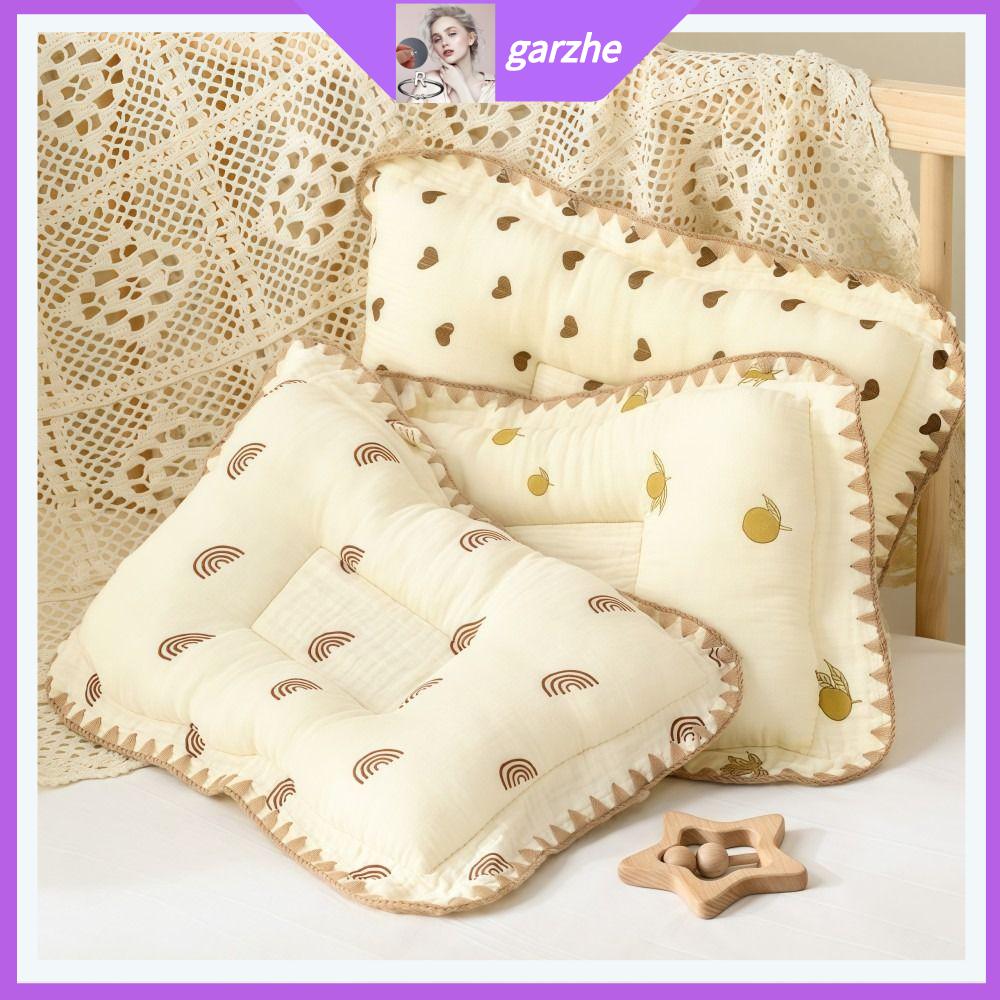 GARZHE24272 Định hình Gối ngủ cho bé Hình in dễ thương Thiết kế rãnh 3D Gối thoáng khí Chất lượng cao Bông Gối cho trẻ sơ sinh Dành cho trẻ từ 0-3 tuổi