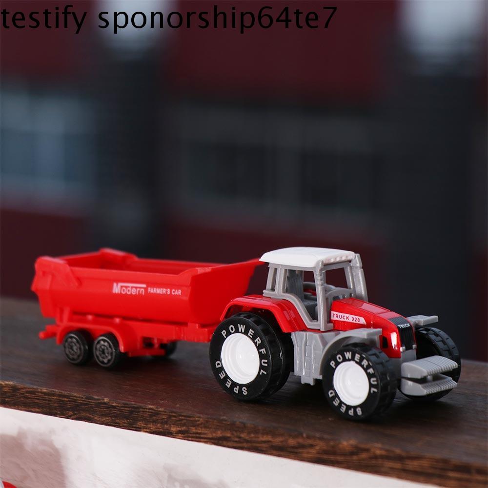 TESTIFY Mini Trẻ em Trẻ Em Xe ủi đất Mô Hình Máy kéo Xây dựng Máy Xúc Giáo dục Đồ Chơi Mô Hình kỹ thuật Xe Đồ Chơi mô hình Xe Máy kéo Đồ Chơi Nông dân Xe