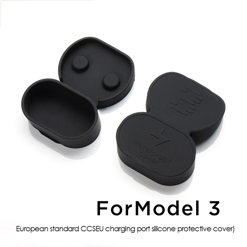 Silicone Car Charger Cap Cover for Tesla Model 3 Waterproof Dustproof Charging Port Protective Cover EU Version
