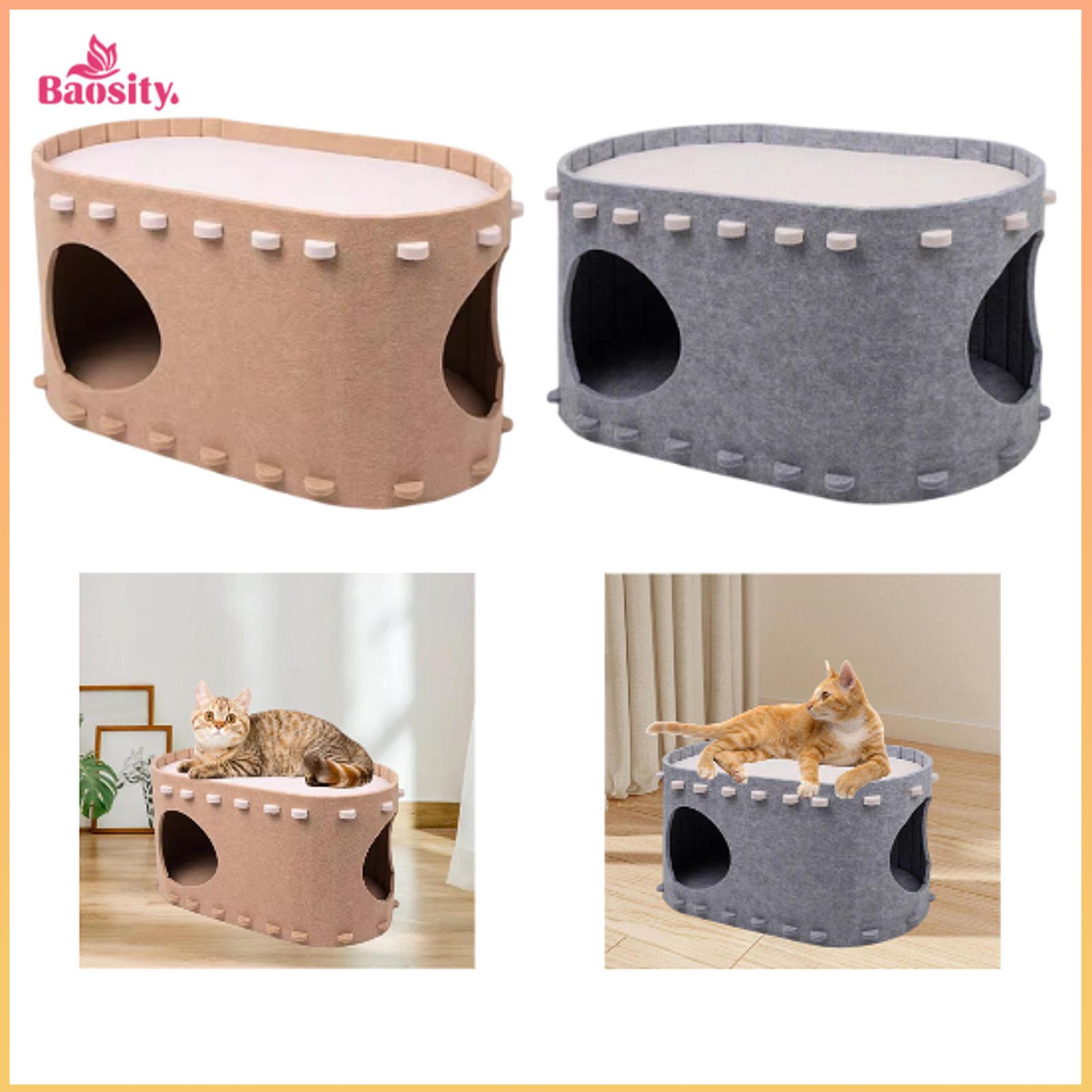 Cat House Cat Bed Cave Playing Nest Cat Furniture Hut Enclosed Bed Cat Condo for Outside Multiple Cats Hiding Winter Sleeping ราคา 1,717 บาท*ส่งฟรี