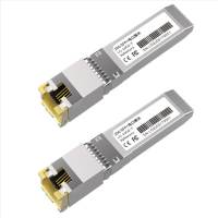 (LAA1) 2X 10G SFP+ Module 10GbE Copper SFP Modules Optical Port Turn to RJ45 Ethernet Port Gigabit 1000M Transceiver Module
