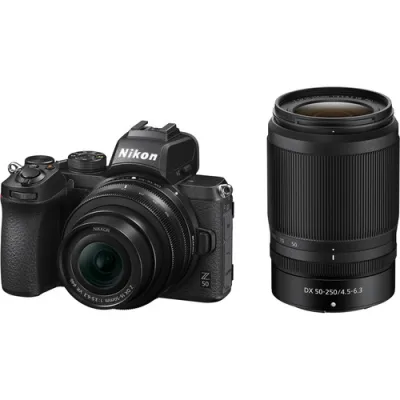 NIKON Z50 Mirrorless Digital Camera with 16-50mm + 50-250mm Lenses(1 Year Local Manufacturers Warranty)