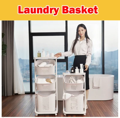 【New】2/3 tier Laundry basket/space saving storage organizer/clothes rack