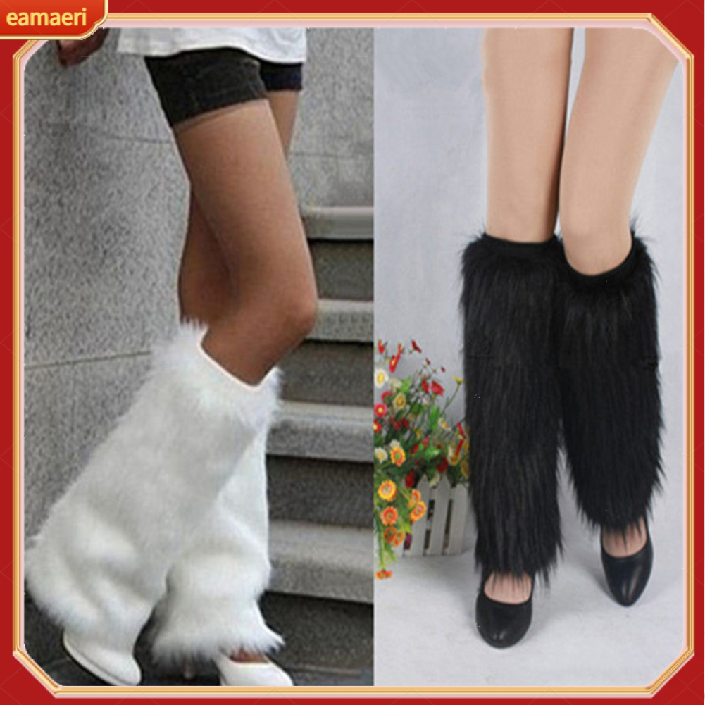 Warm Fashion Faux Fur Solid Color Long Leg Warmers Boot Socks for Winter Women ราคา 113 บาท*ส่งฟรี
