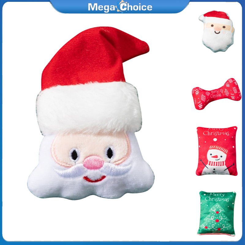 MegaChoice【Fast Delivery】Pet Dog Christmas Squeaky Toys For Cats Dogs Scratch Bite Resistant Interactive Toys Pet Supplies For Relieve Stress Boredom - ยี่ห้อ MegaChoice ราคา 40 บาท*ส่งฟรี